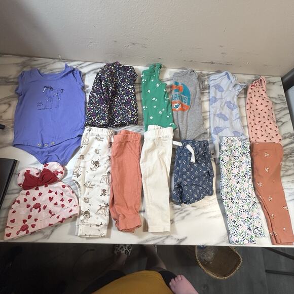 Baby Girl 3-6 Months Clothes Lot Outfits Bundle Of 13 Pieces Disney Carhartt - Picture 1 of 5